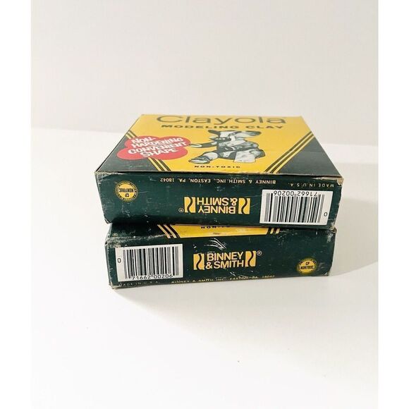 Vintage Crayola Modeling Clay New In Box Set Of 2 Binney Smith - Picture 3 of 3